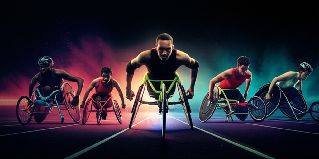 Paralympic athletes collage